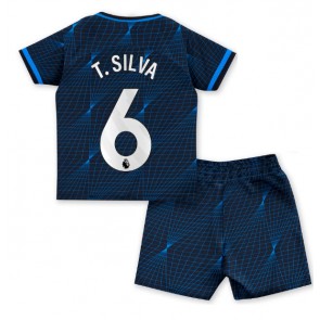 Maillot de foot Chelsea Thiago Silva #6 Extérieur enfant 2023-24 Manches Courte (+ pantalon court)